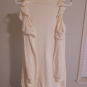Forever 21 Cream Ruffle Mini Dress